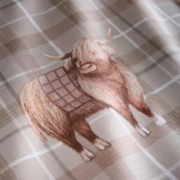 Rackhams Highland Cow Natural Duvet Cover Set - Double - thumbnail 5
