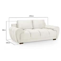 Rackhams Zura Plush Velvet Large 3 + 2 Sofa Suite - Cream, Grey or Mocha - Mocha - thumbnail 4