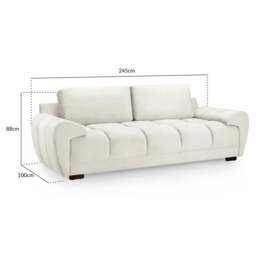 Rackhams Zura Plush Velvet Large 3 + 2 Sofa Suite - Cream, Grey or Mocha - Mocha - thumbnail 6