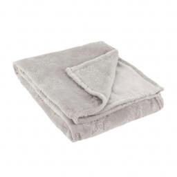 Rackhams Flannel Fleece Snowflake Soft Throw - Grey - 140cm x 180cm - Grey - 100% Polyester - thumbnail 2