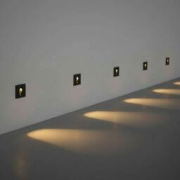 Rackhams 1 Watt Square Recessed Black Outdoor Step Light Fixture - thumbnail 4