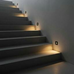 Rackhams 1 Watt Square Recessed Black Outdoor Step Light Fixture