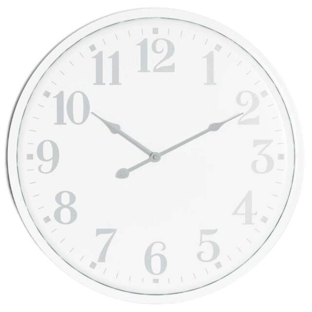 Rackhams Aubrey Wall Clock - White - 49cm x 4cm x 49cm - White - 100% Mixed - image 1