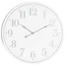 Rackhams Aubrey Wall Clock - White - 49cm x 4cm x 49cm - White - 100% Mixed