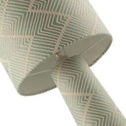 Rackhams Duck Egg and Cream Jacquard Zig Zag Lamp with Fabric Shade and Base - thumbnail 5