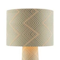 Rackhams Duck Egg and Cream Jacquard Zig Zag Lamp with Fabric Shade and Base - thumbnail 4