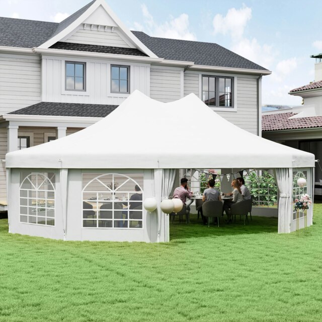 Rackhams 10 Sides Heavy Duty Tent Gazebo Outdoor Party Wedding Event Marquee - 8.9m x 6.5m x 3.8m - image 1