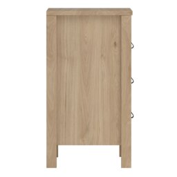 Rackhams Barcelona Bedside Table 3 Drawers in Jackson Hickory Oak - Brown - Manufactured wood - 1 - thumbnail 4