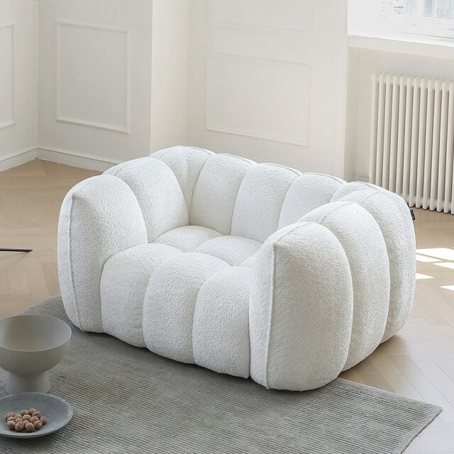Rackhams Oxley Pumpkin Single Seater Sofa, Armchair, White - image 1