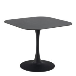 Rackhams Malta Ceramic Square Dining Table Black - Black - No - Black - thumbnail 1