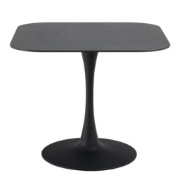 Rackhams Malta Ceramic Square Dining Table Black - Black - No - Black - thumbnail 2