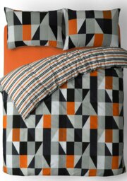 Rackhams Jazz Printed Cotton Blend Duvet Cover and Pillowcase Set - Yellow - King - thumbnail 5