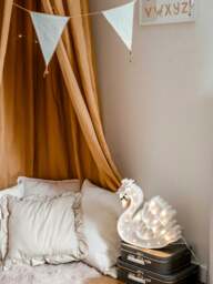 Rackhams Swan Lamp in White (36x31.5x5.5 cm) - White - One size - thumbnail 3