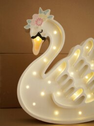 Rackhams Swan Lamp in White (36x31.5x5.5 cm) - White - One size - thumbnail 4