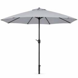 Rackhams 2.7M Wide Garden Parasol Tilt and Crank - Grey