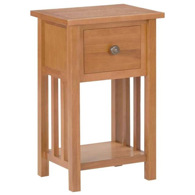 Rackhams Magazine Table with Drawer 35x27x55 cm Solid Oak Wood