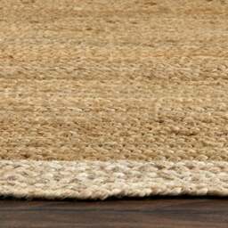Rackhams Hand-Braided Jute Rug with Cream Border - Ø 150 cm - thumbnail 4