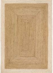 Rackhams Hand-Braided Jute Rug with Cream Border - Ø 150 cm - thumbnail 2