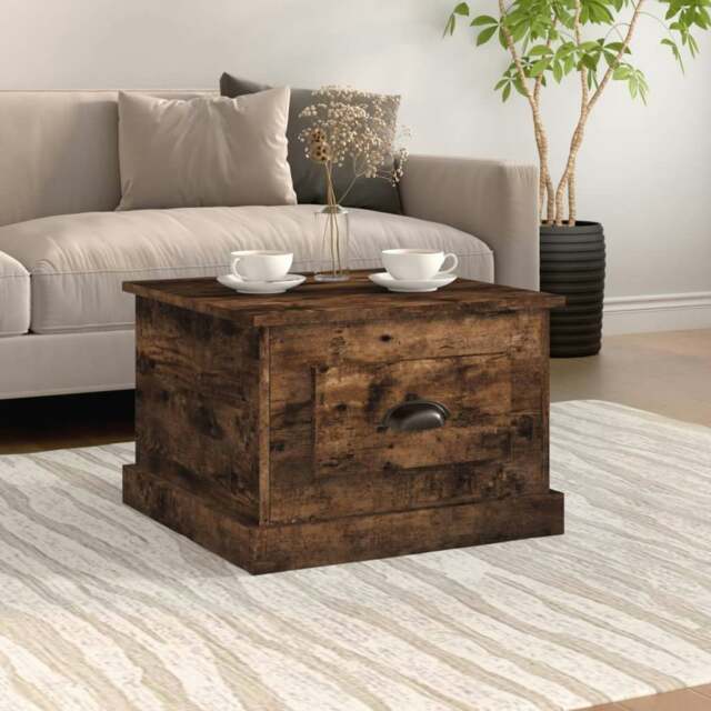 Rackhams Coffee Table Smoked Oak 50x50x35 cm Engineered Wood