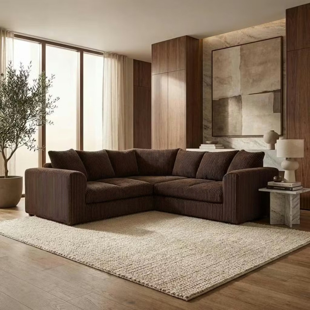 Rackhams Stockley Corner Sofa - Cocoa Bean Brown - Corner Sofa - image 1