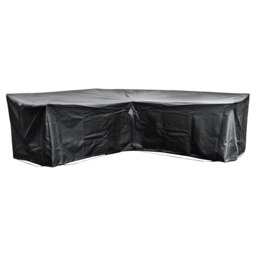 Rackhams Cozy Bay EZBreathe Medium L Shape Sofa Cover in Black - Black - Polyester - 1