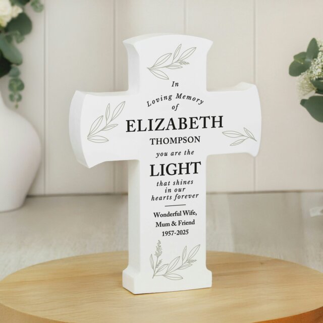 Rackhams Personalised In Loving Memory Cross Ornament - image 1