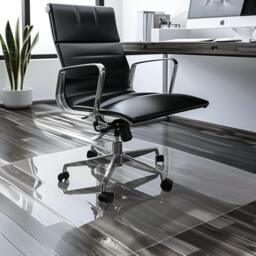 Rackhams Chair Mat for Hard Floors - 100x120cm - Transparent - thumbnail 2