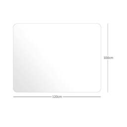 Rackhams Chair Mat for Hard Floors - 100x120cm - Transparent - thumbnail 3