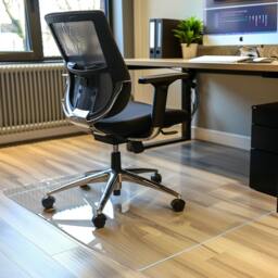 Rackhams Chair Mat for Hard Floors - 100x120cm - Transparent