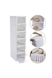 Rackhams 6-tier Shoe Organizer Storage Box Portable Folding Shoe Rack for Closet 25.7*34.7cm - White - One Size - thumbnail 4
