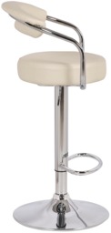 Rackhams Zenith Breakfast Bar Stool with Adjustable Height and Swivel, Cream - thumbnail 2