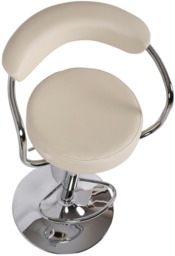 Rackhams Zenith Breakfast Bar Stool with Adjustable Height and Swivel, Cream - thumbnail 6