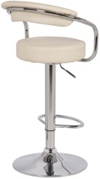 Rackhams Zenith Breakfast Bar Stool with Adjustable Height and Swivel, Cream - thumbnail 4