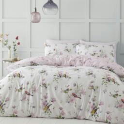Rackhams Songbird Pink Duvet Cover Set - King - thumbnail 1