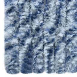 Rackhams Insect Curtain Blue and White 90x200 cm Chenille - thumbnail 6