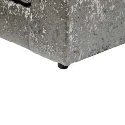 Rackhams Dylan Crushed Velvet 4 Seater Fabric Corner Sofa in Silver - Right Hand Corner - thumbnail 5