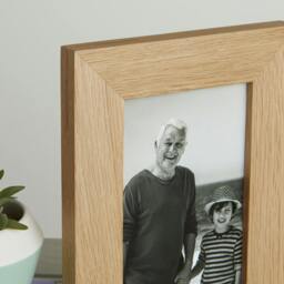 "Rackhams Solid Oak Hinged Double Picture Frame - For 6x4"" or 7x5"" Photos - For 6""x4"" photos + Prints" - thumbnail 3