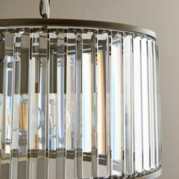 Rackhams Resto Crystal & Antique Brass Pendant Ceiling Light - thumbnail 4
