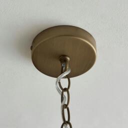 Rackhams Resto Crystal & Antique Brass Pendant Ceiling Light - thumbnail 6