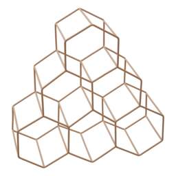 Rackhams Vertex 6 Bottle Pink Finish Wine Rack