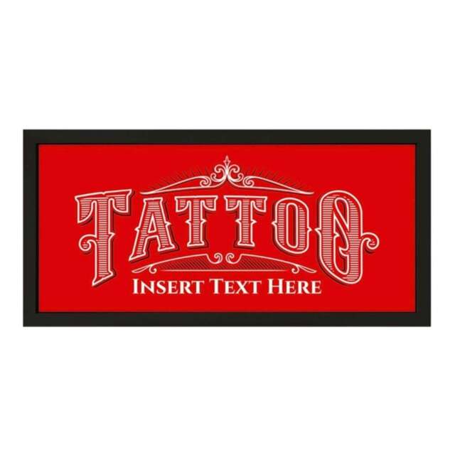 Rackhams Personalised Tattoo Parlour Sign - Framed Wall Art with Attitude - image 1