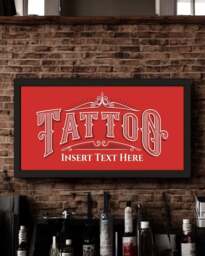 Rackhams Personalised Tattoo Parlour Sign - Framed Wall Art with Attitude - thumbnail 5