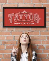 Rackhams Personalised Tattoo Parlour Sign - Framed Wall Art with Attitude - thumbnail 4