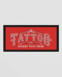 Rackhams Personalised Tattoo Parlour Sign - Framed Wall Art with Attitude - thumbnail 2