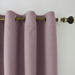 Rackhams Lavender Pink Linen Blackout Curtains - 46 x 54 Inch Drop - 2 Panel - thumbnail 2