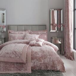 Rackhams Crushed Velvet Duvet Cover Set - Natural - Double - thumbnail 2