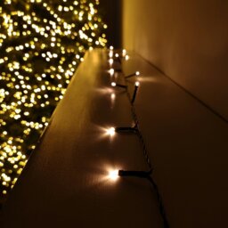 Rackhams 400 LED 40m Premier Christmas Indoor Outdoor Multi Function Battery Operated String Lights with Timer in Vintage Gold