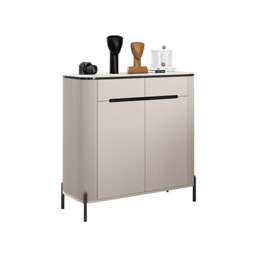 Rackhams Samantha Shoe Storage, Off White - With Golden Legs - 80cm - thumbnail 3