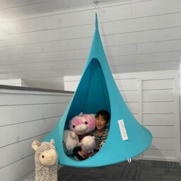 Rackhams Bebo Hanging Chair - Turquoise - thumbnail 2