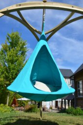 Rackhams Bebo Hanging Chair - Turquoise - thumbnail 3